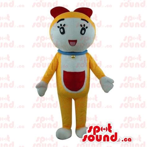 Well-Known Doraemon Cartoon Character Yellow Cat Plush SPOTSOUND Mascot - Mascots famous ...