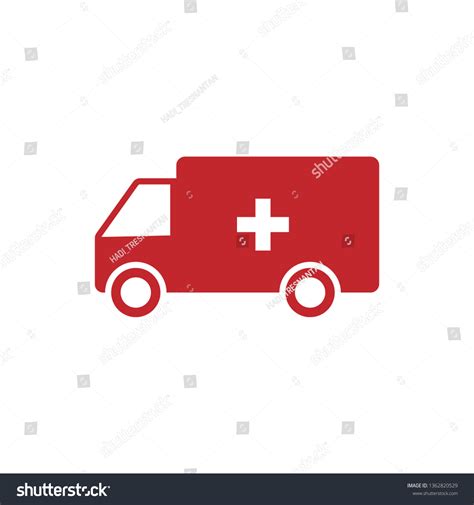 Red Ambulance Icon Emergency Vehicle Illustration Stock Vector (Royalty Free) 1362820529 ...