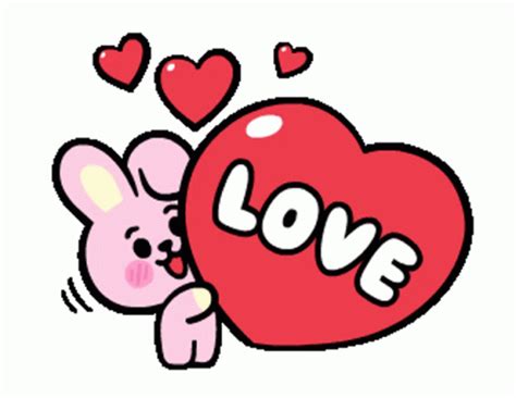 Bt21 Love You GIF - Bt21 LoveYou Heart - Discover & Share GIFs Gifs Ideas, Kakao Talk, Animated ...