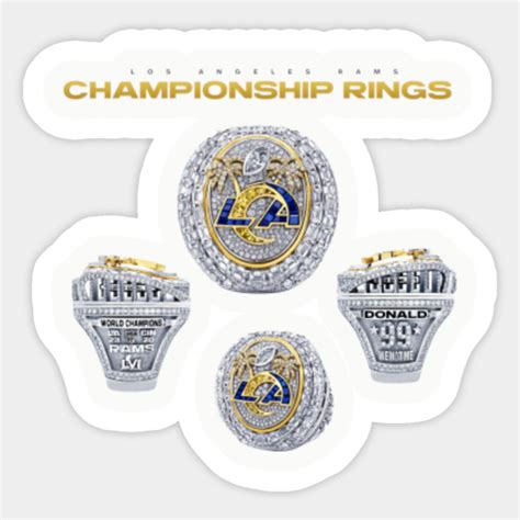 Los Angeles Rams Super Bowl Ring 2022 - Rams Football - Sticker | TeePublic