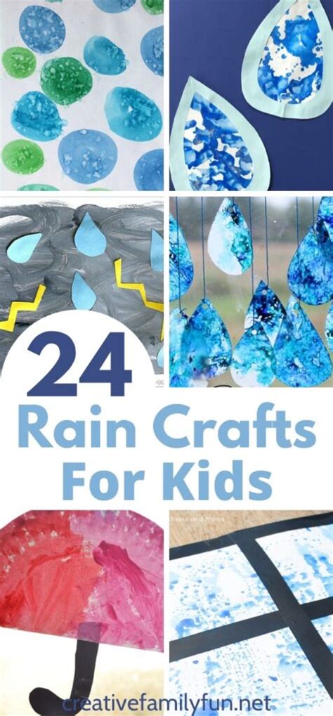 Rain and Raindrop Crafts for Kids - Creative Family Fun