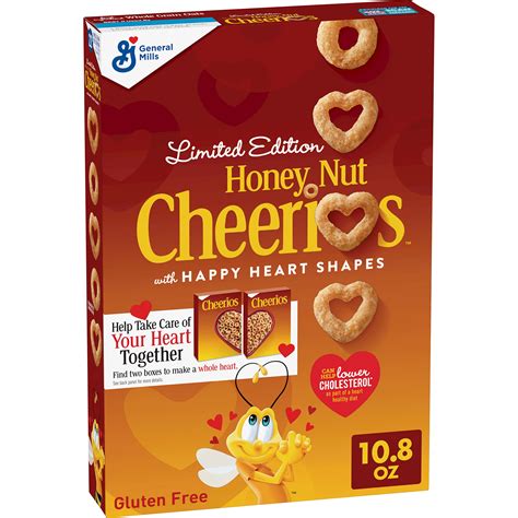 Buy Honey Nut Cheerios Heart y Cereal, Gluten Free Cereal With Whole Grain Oats, 10.8 OZ Online ...