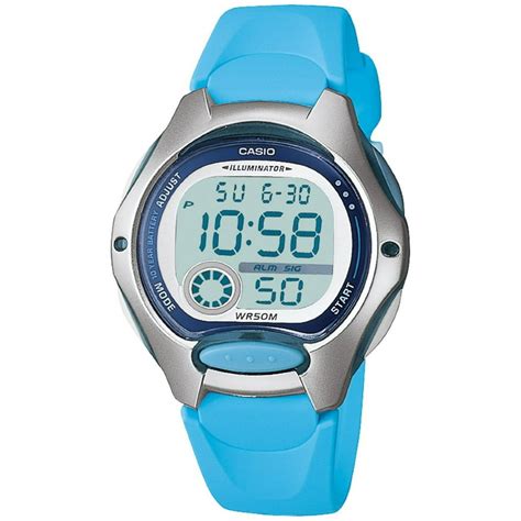 Casio - Women's Digital Sport Watch, Blue Resin Strap - Walmart.com ...