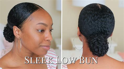 HOW TO | SLEEK LOW BUN ON SHORT NATURAL HAIR | TIPS & TRICKS TO SLICK ...