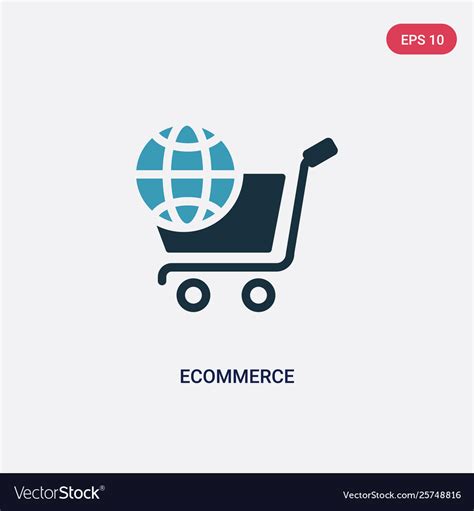 Two color ecommerce icon from social media Vector Image