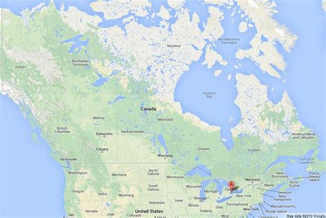 Toronto on Map of Canada