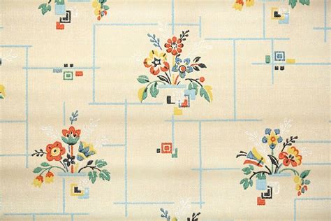 1920s Vintage Wallpaper Beautiful Kitchen Floral | Vintage wallpaper ...