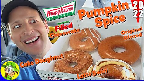 Krispy Kreme® 🍩 PUMPKIN SPICE DOUGHNUTS 2022 Review 🎃🍂🍩 ALL 4 FLAVORS! 🤯 Peep THIS Out! 🕵️‍♂️ ...