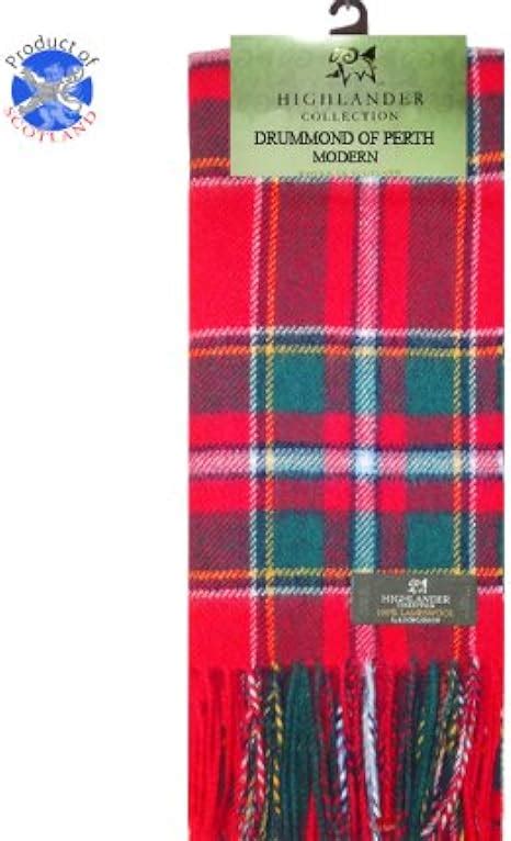 Lochcarron Drummond of Perth Tartan Lambswool Scarf at Amazon Women’s Clothing store: Cold ...