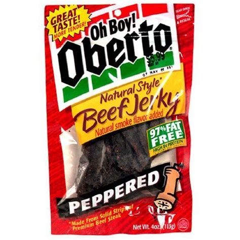 Oberto Peppered Beef Jerky 3/3.25 oz | Stuffed peppers, Meat snacks ...