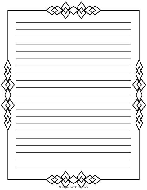 Free Printable Stationery and Lined Letter Writing Paper – DIY ...