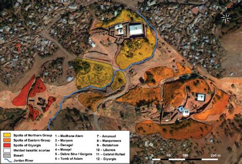 Lalibela: map of the site, showing the location of the churches... | Download Scientific Diagram