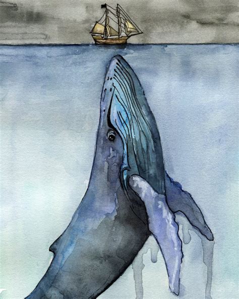 XLARGE Watercolor Whale Painting Sizes 16x20 and Up - Etsy