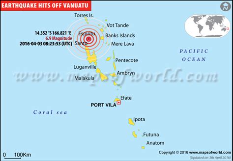 Earthquakes in Vanuatu | Area affected by Earthquake in Vanuatu