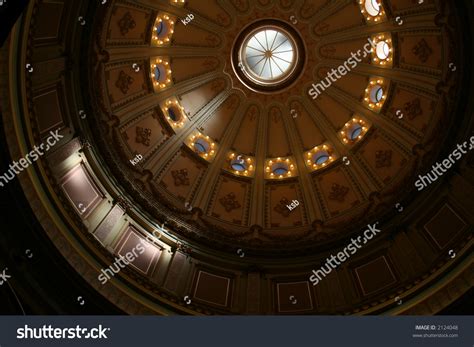 Light In The Interior Of The California State Capitol Dome Stock Photo ...