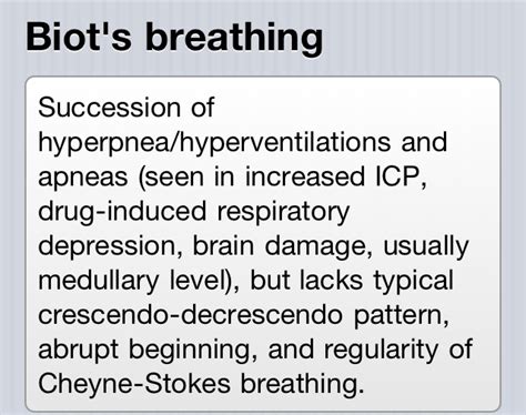 Biot's Breathing | Nursing tips, Pulmonology, Medical