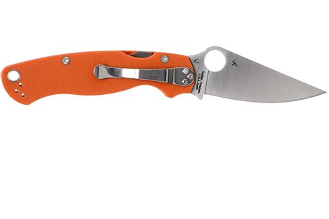 Spyderco Paramilitary 2 REX45 C81GPBORE2 Burnt Orange Sprint Run pocket knife | Advantageously ...