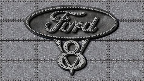 Vintage Ford V-8 old steel Logo-2, Ford Oval, Ford Motors Logo, Ford ...