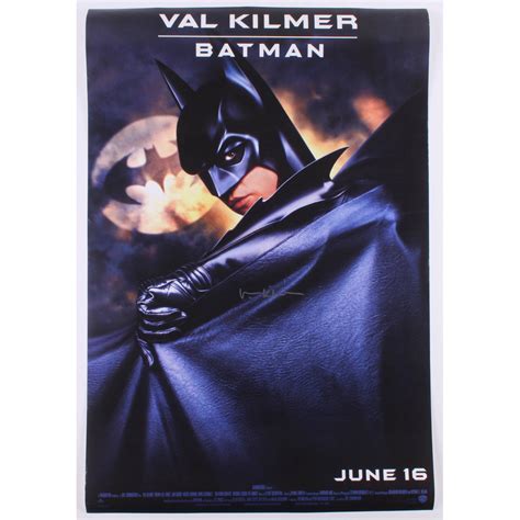 Val Kilmer Signed "Batman Forever" 27x40 Movie Poster Inscribed "Batman ...