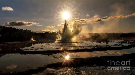 Yellowstone Great Fountain Geyser Photograph by Wildlife Fine Art | Pixels