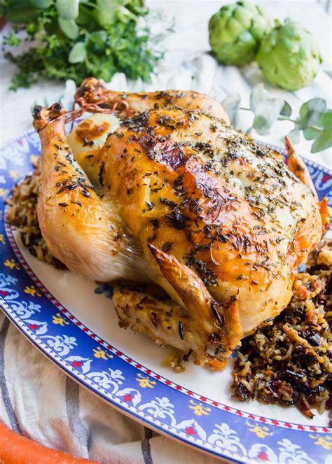 Roasted Chicken Stuffed with Wild Rice | Рецепт