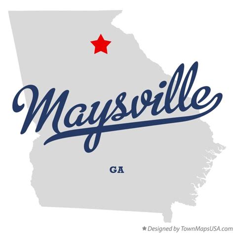 Map of Maysville, GA, Georgia