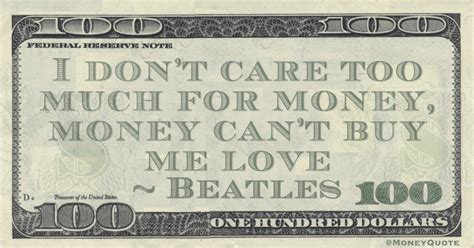 Beatles: Money Can't Buy Me Love - Money Quotes DailyMoney Quotes Daily