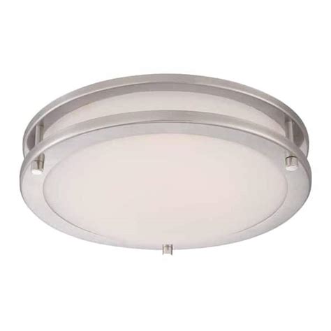 Home Depot 4 Inch Led Flush Mount Lights / Hampton Bay 12 In White Round Led Flush Mount Ceiling ...