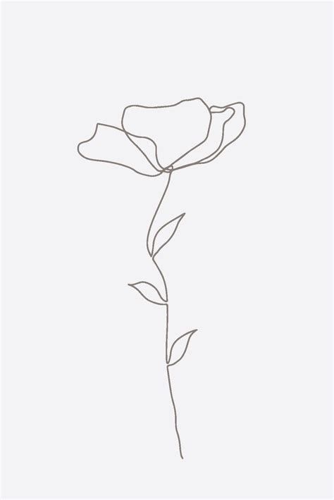 Flower | Flower line drawings, Line art flowers, Abstract line art