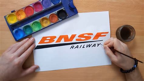 How to draw the BNSF Railway logo - YouTube