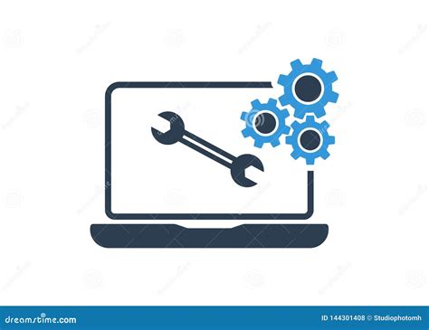 Computer Repair - Digital Computer Logo. Symbol Repair Service Vector ...