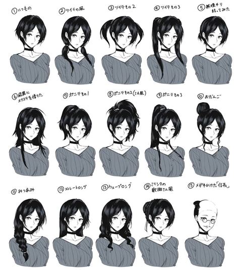 Pin by Sambarim on Research | Manga hair, Hair sketch, Anime hair