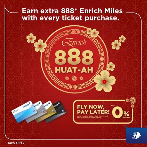 Malaysia Airlines CNY Promotion FREE 888 Enrich Miles (17 January 2020 - 26 January 2020)