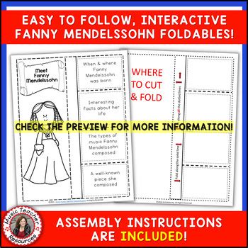 Female Composer Worksheets - FANNY MENDELSSOHN by MusicTeacherResources