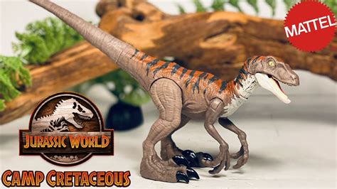 Mattel Camp Cretaceous Velociraptor Echo Review!! Jurassic World Primal Attack Savage Strike ...