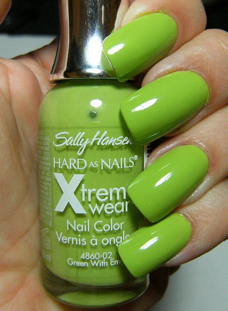 ♥ S.H - 'Green with Envy' & Maybelline - 'Natural Pink' funky french | Nail polish, Sally hansen ...