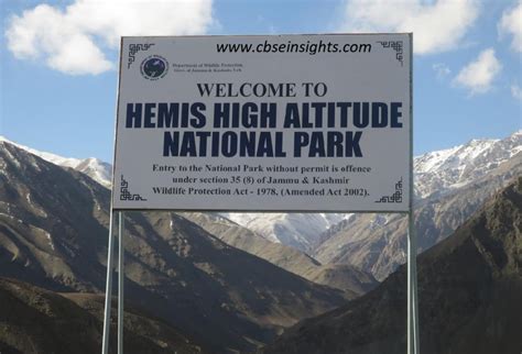 Hemis National Park in Ladakh by State cbseinsights.com