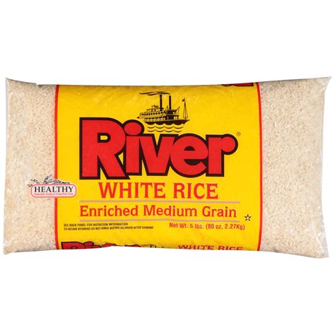 River Rice Medium Grain Enriched White Rice, 5 lb Bag - Walmart.com