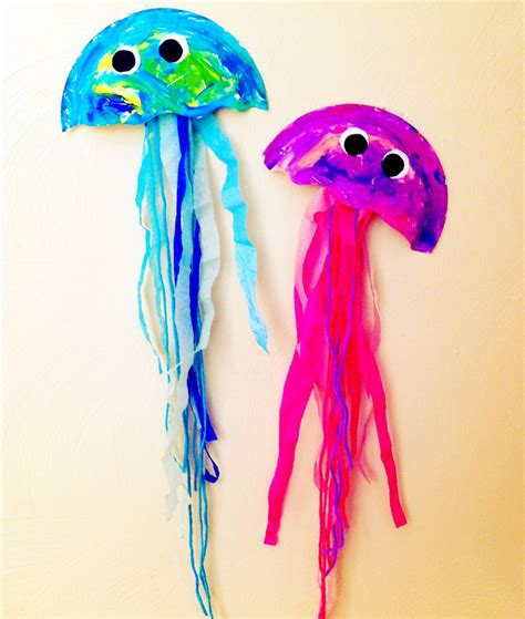 Jellyfish craft made from paper bowls | Paper & Glue | Pinterest