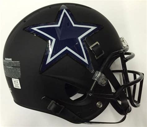 Dallas Cowboys Custom Matte Black Full-Size Authentic Proline Helmet | Pristine Auction