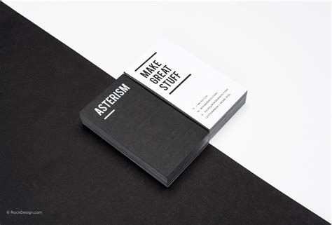 FREE Black and white business card templates | RockDesign.com