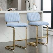 Swivel Bar Stools Set of 2, Adjustable Counter Height Barstools with ...