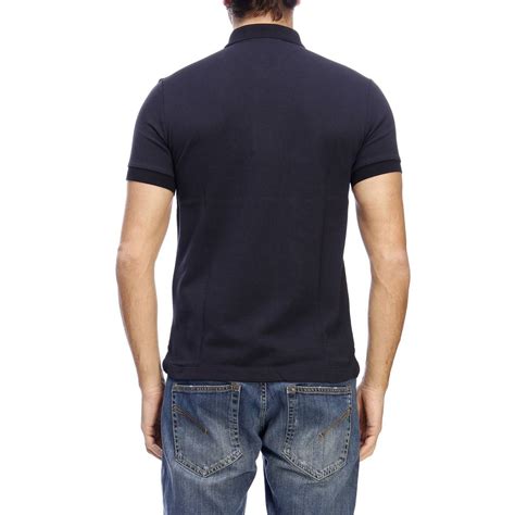 BURBERRY: Polo basic a maniche corte con ricamo cavaliere equestre - Blue Navy | T-Shirt ...