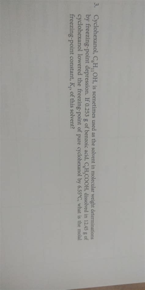 Answered: Cyclohexanol, C H,,OH, is sometimes… | bartleby