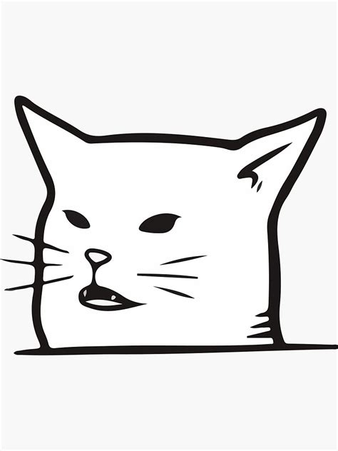 "White Cat Meme Face " Sticker for Sale by urfvarea | Redbubble