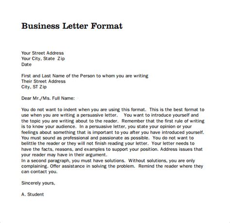 Sample Professional Business Letter - 6+ Documents in PDF, Word