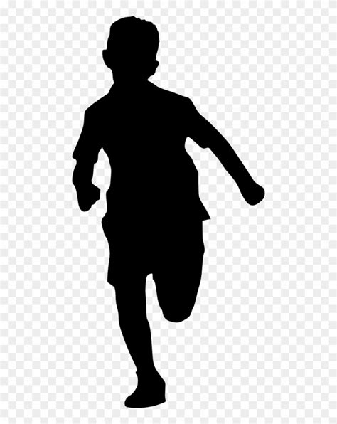 Free Png Kid Running Silhouette Png - Human Silhouette Clip Art, Transparent Png - 480x977 ...