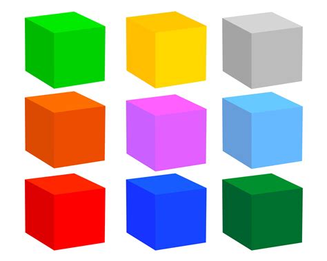 nine colored blocks on white background 15025119 Vector Art at Vecteezy