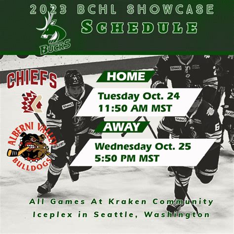 BCHL releases 2023 Showcase schedule | Cranbrook Bucks