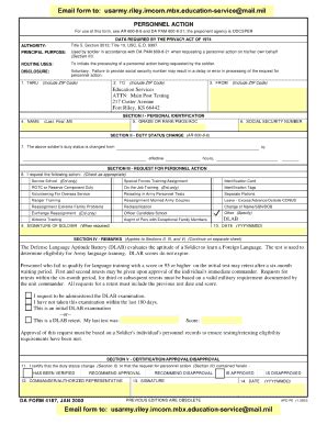 20 Printable Da Form 4187 Templates - Fillable Samples in PDF, Word to ...